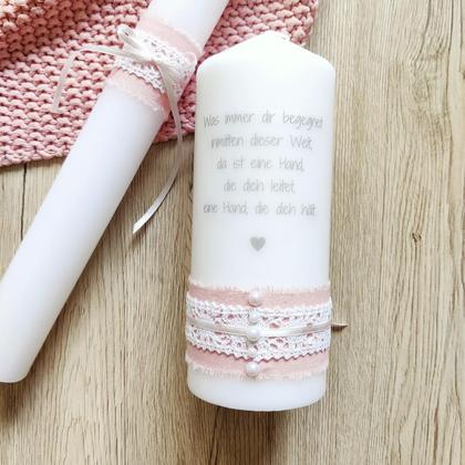 Taufkerzen 2er Set "Rosa" - Image 3