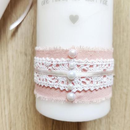 Taufkerzen 2er Set "Rosa" - Image 4