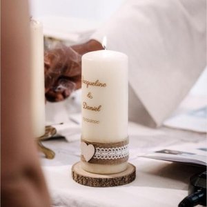 Hochzeitskerze rustikal