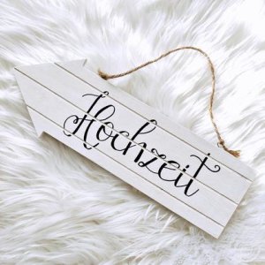Hochzeits Schild Pfeil (handgemacht)