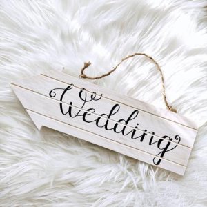 Hochzeits Schild Pfeil – Wedding (handgemacht)