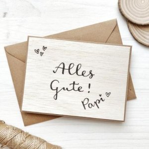 Holzkarte Papa (handgemacht)