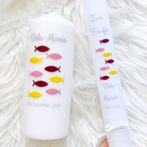 Taufkerzen 2er Set „Fische“