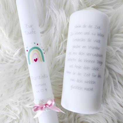 Taufkerzen 2er Set "Regenbogen" - Image 2