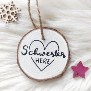 Anhänger - Schwesterherz (handgemacht)