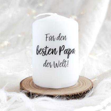 Kerze klein - bester Papa - Geschenk Vater