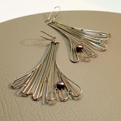 Ohrpendel Ginkoblatt aus Edelstahl medium - Image 2