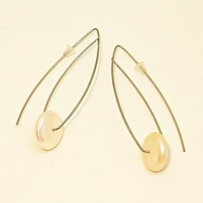 Ohrpendel mit Zuchtperle / Bouton - Image 3