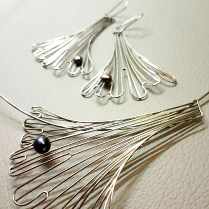 Ohrpendel Ginkoblatt aus Edelstahl medium - Image 4