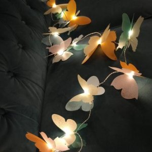 Lichterkette Butterfly bunt