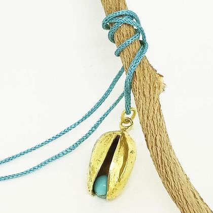 Pistazienanhänger aus Bronze mit Türkis - Image 2