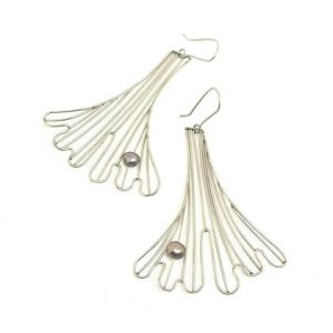 Ohrpendel Ginkoblatt aus Edelstahl medium