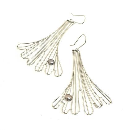 Ohrpendel Ginkoblatt aus Edelstahl medium