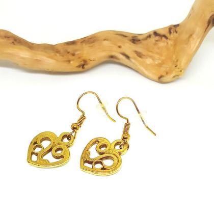 Herzohrpendel aus Goldbronze / klein