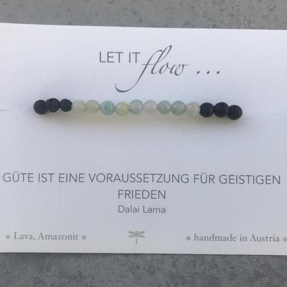 Lava  Amazonit Armband