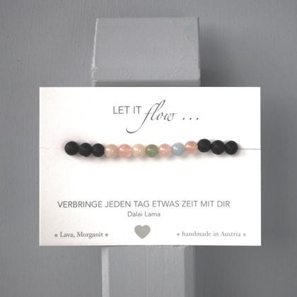 Lava Morganit Armband 6mm