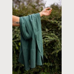 Musselin Schal – Atlantic Green