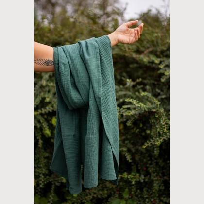 Musselin Schal - Atlantic Green