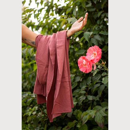 Musselin Schal - Fig Violet