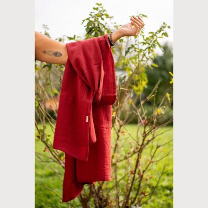 Musselin Schal - Cardinal Red