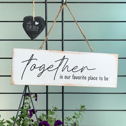 Holzschild "Together is our favorite place to be" - Image 2
