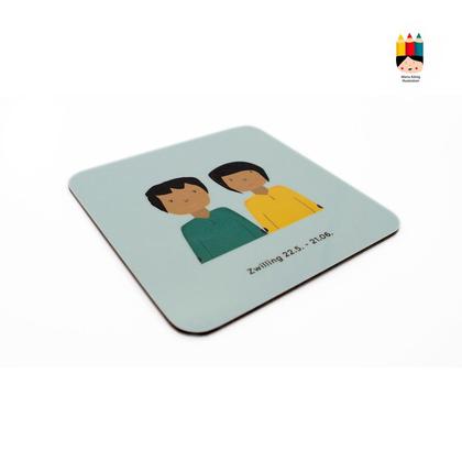 Untersetzer - Horoskop Zwilling