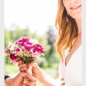 Brautstrauß-Glaskugelkette