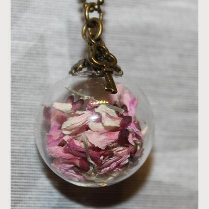 Glaskugelkette Ginster rosa - Image 2