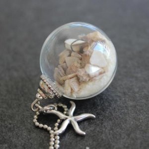 Glaskugelkette „Strand“