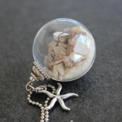 Glaskugelkette "Strand"