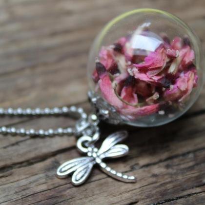 Glaskugelkette Ginster rosa