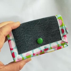Mini-Geldbörse Jeans-Upcycling
