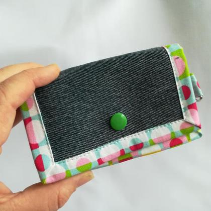 Mini-Geldbörse Jeans-Upcycling