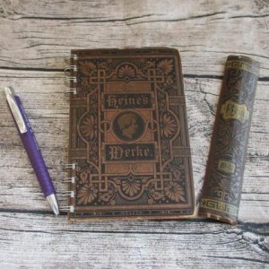 Notizbuch aus altem Buch „Heine’s Werke“