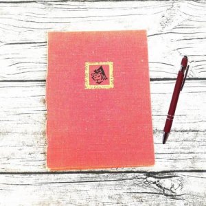 Fauxdori A5 aus altem Buch „rot“