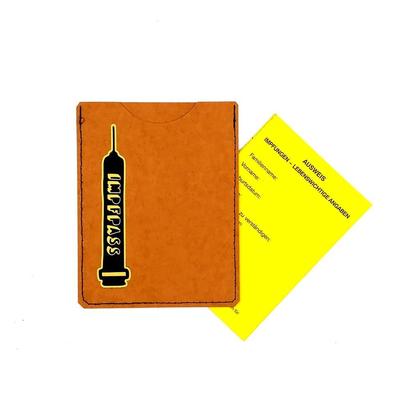 Impfpasshülle klein - schwarz-gold