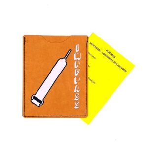 Impfpasshülle klein – schwarz-rosa