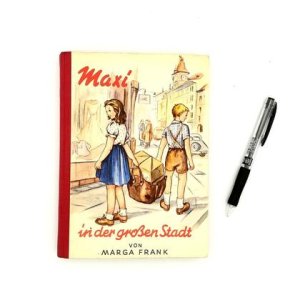 Notizbuch aus altem Buch „Maxi in der großen Stadt“