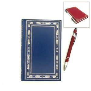 Notizbuch aus altem Buch – blau