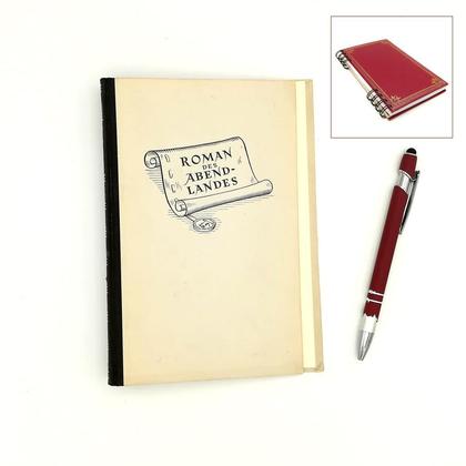 Notizbuch aus altem Buch "Roman des Abendlandes"