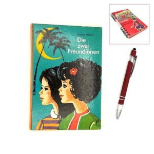 Notizbuch aus altem Jugendbuch „Zwei Freundinnen“