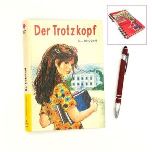 Notizbuch aus altem Buch „Trotzkopf“