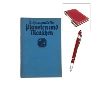 Notizbuch aus altem Schulbuch „Planeten und Menschen“