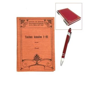 Notizbuch aus altem Schulbuch „Tacitus Annalen“