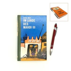 Notizbuch aus altem Buch „Im Lande des Mahdi III“