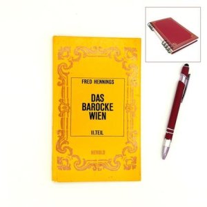 Notizbuch aus altem Buch „Das barocke Wien“