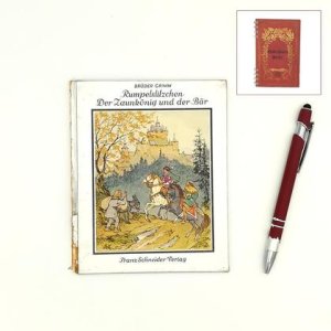 Notizbuch aus altem Buch „Brüder Grimm“