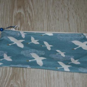 Urlaubskit / Federpenal / Kosmetiktasche „Gänse“