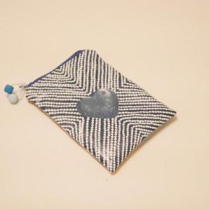 Krimskramstäschchen, Kosmetiktasche „Herz blau““