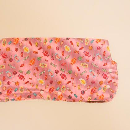 Kinderwagenmuff "Rosa gestreifte Zuckerln"